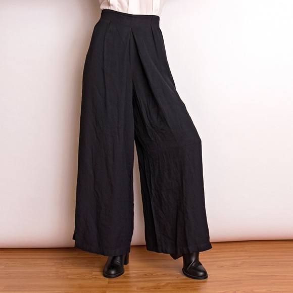 Vintage Pants - ❌SOLD❌Vintage 80s black high waist palazzo pants